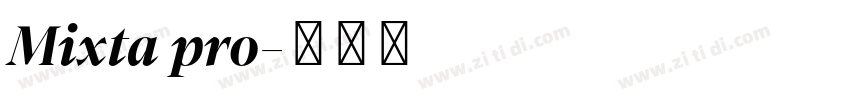 Mixta pro字体转换